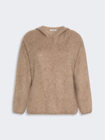 Brushed Cashmere Hoodie for Women - Clay - Max Mara KSA