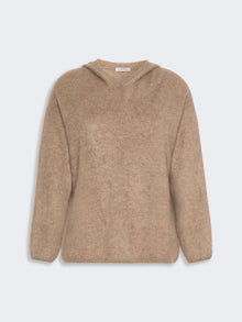 Brushed Cashmere Hoodie for Women - Clay - Max Mara KSA