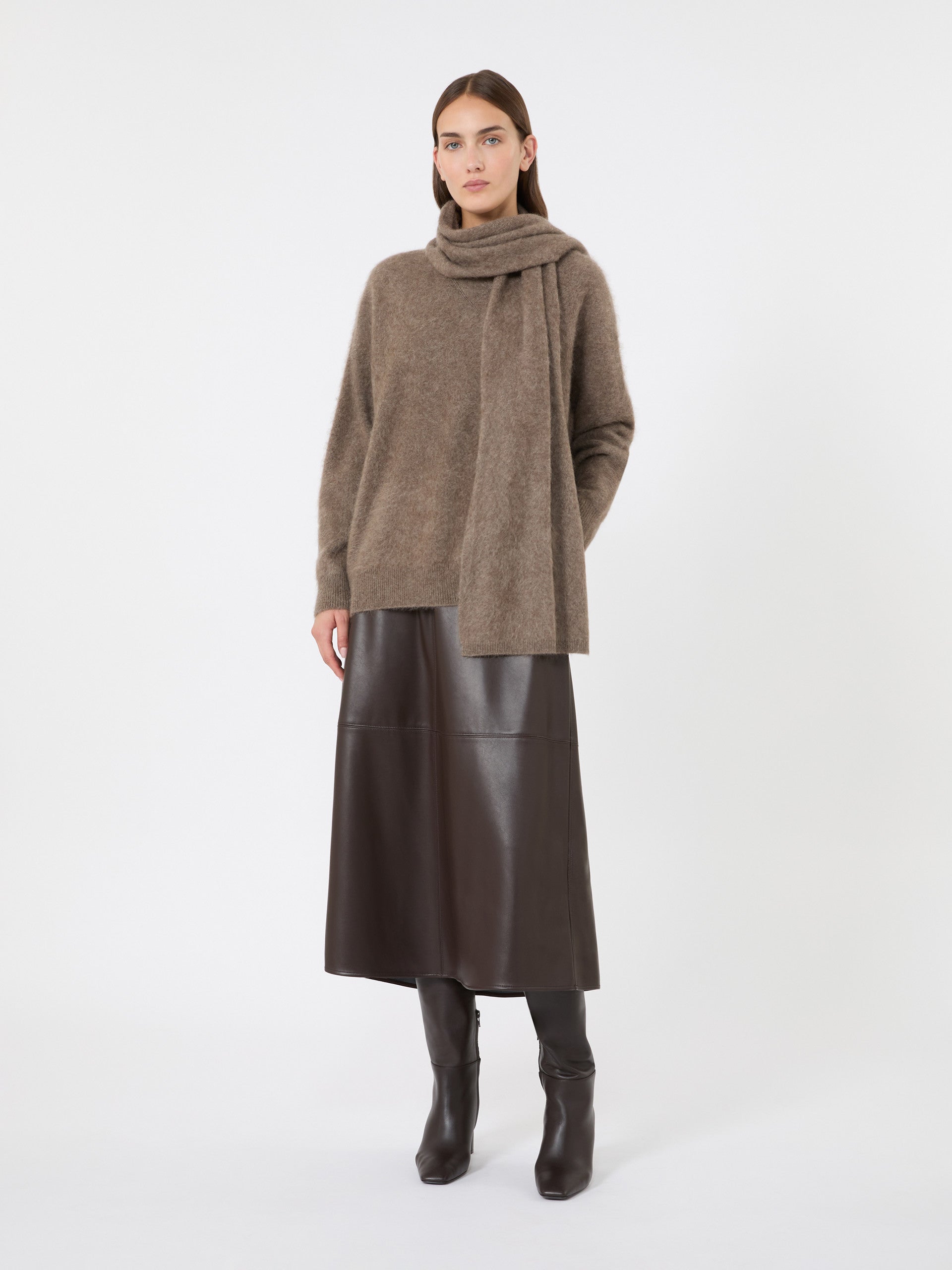 Max Mara Yak yarn sweater with scarf detail for Women