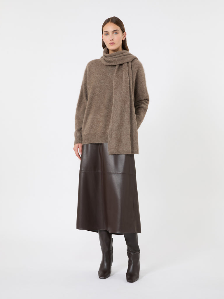 max mara yak yarn sweater with scarf detail