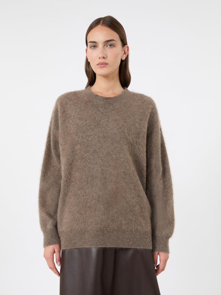 max mara yak yarn sweater with scarf detail
