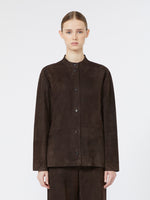 Max Mara Suede Mandarin-neck jacket for Women