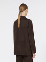 Max Mara Suede Mandarin-neck jacket for Women