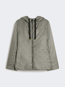Padded water-repellent canvas hooded jacket