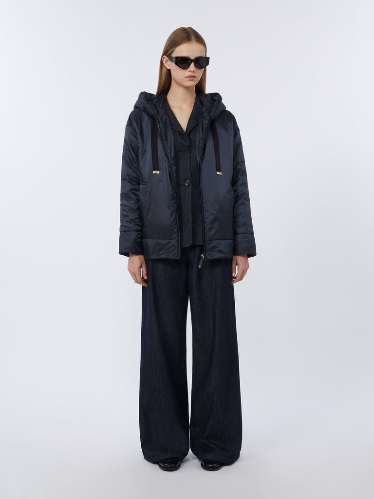 max mara padded water-repellent canvas hooded jacket