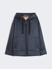 Padded water-repellent canvas hooded jacket