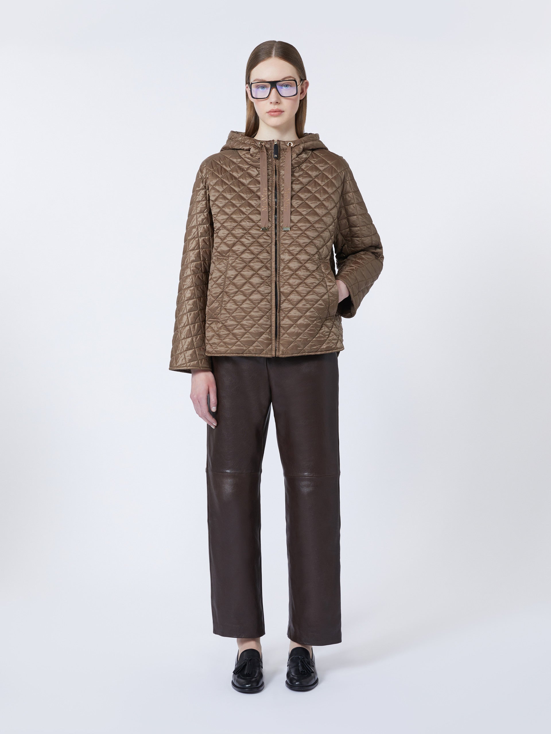 max mara quilted water-repellent canvas padded jacket for women