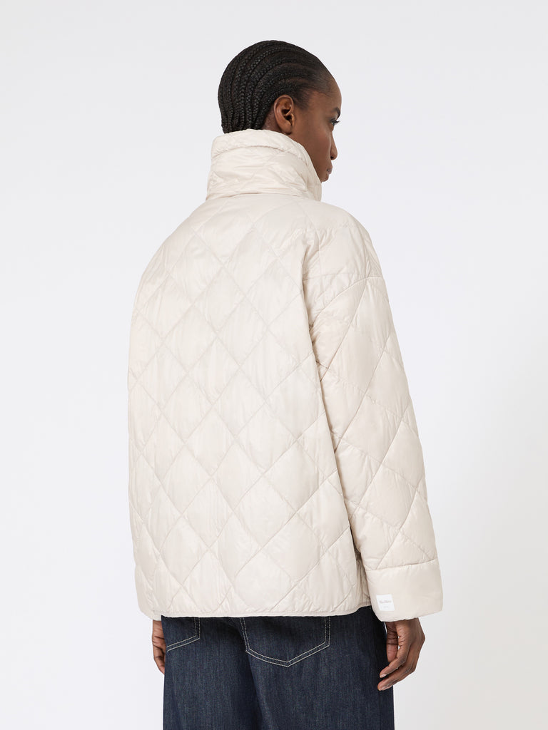 Short water-repellent canvas down jacket