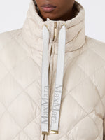 Short water-repellent canvas down jacket
