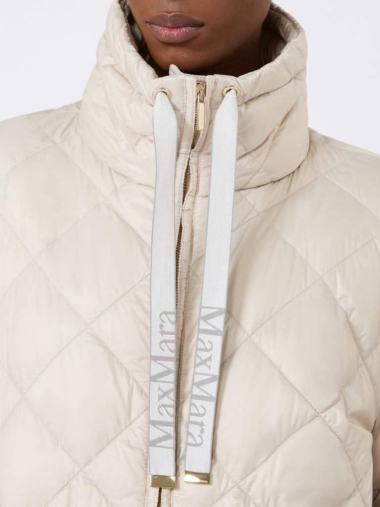 Short water-repellent canvas down jacket