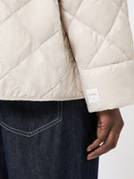 Short water-repellent canvas down jacket