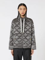max mara short water-repellent canvas down jacket for women