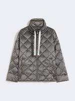 max mara short water-repellent canvas down jacket for women