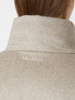 Water-Repellent Canvas And Camel Down Jacket for Women - Sand - Max Mara KSA