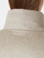 max mara water-repellent canvas and camel down jacket for women