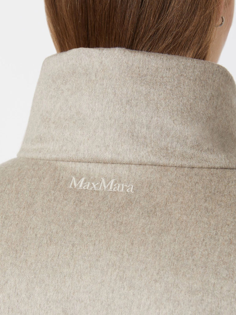 max mara water-repellent canvas and camel down jacket