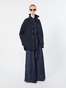 Reversible Padded Jacket In Radzmir And Water-Repellent Canvas for Women - Ultramarine - Max Mara KSA