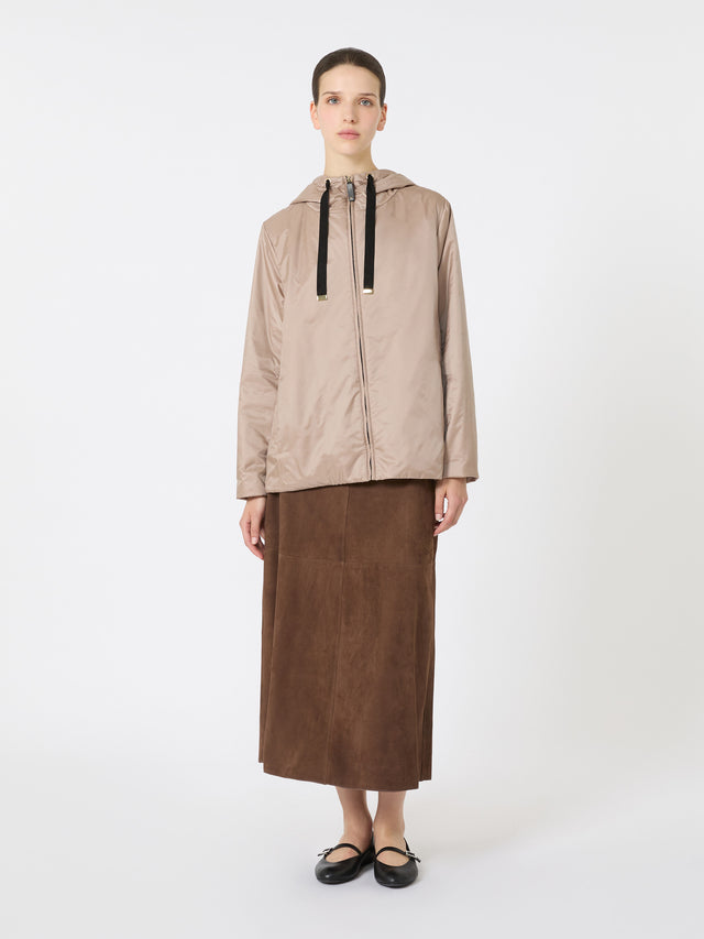 Padded, hooded jacket in water-repellent canvas