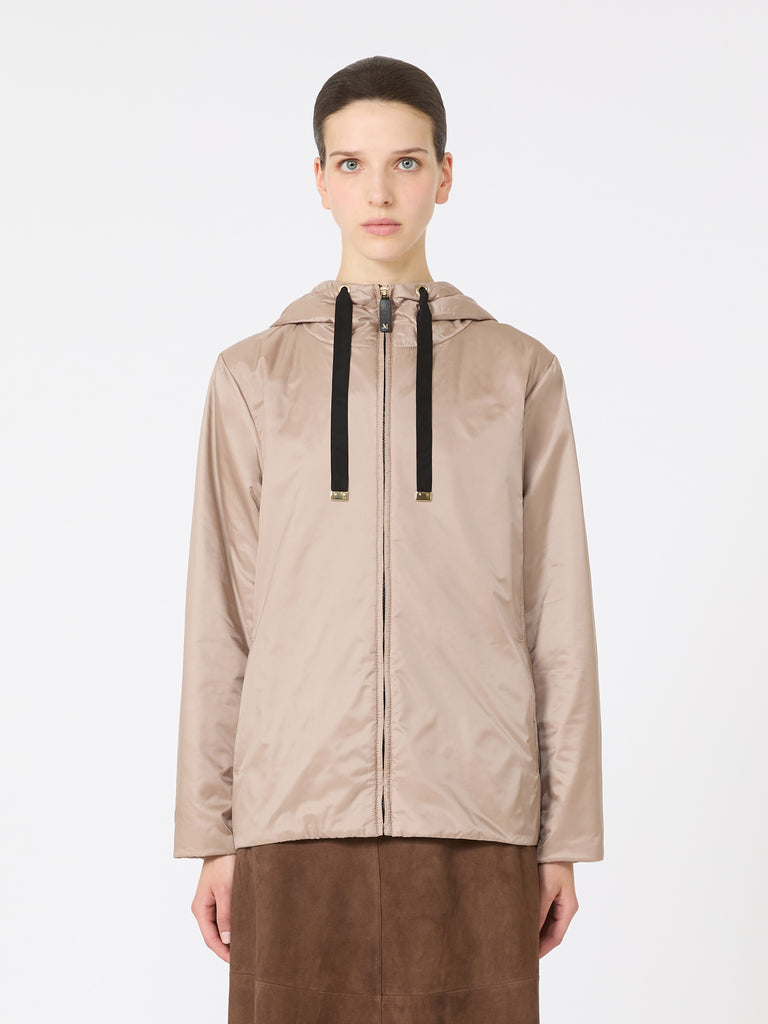 Padded, hooded jacket in water-repellent canvas