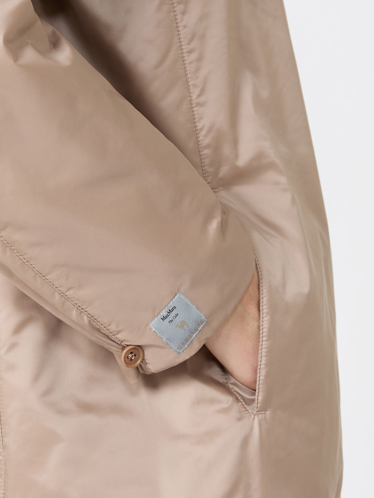 Padded, hooded jacket in water-repellent canvas