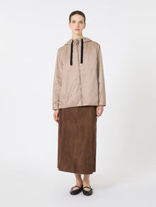 Padded, hooded jacket in water-repellent canvas