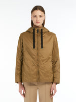 Padded, hooded jacket in water-repellent canvas