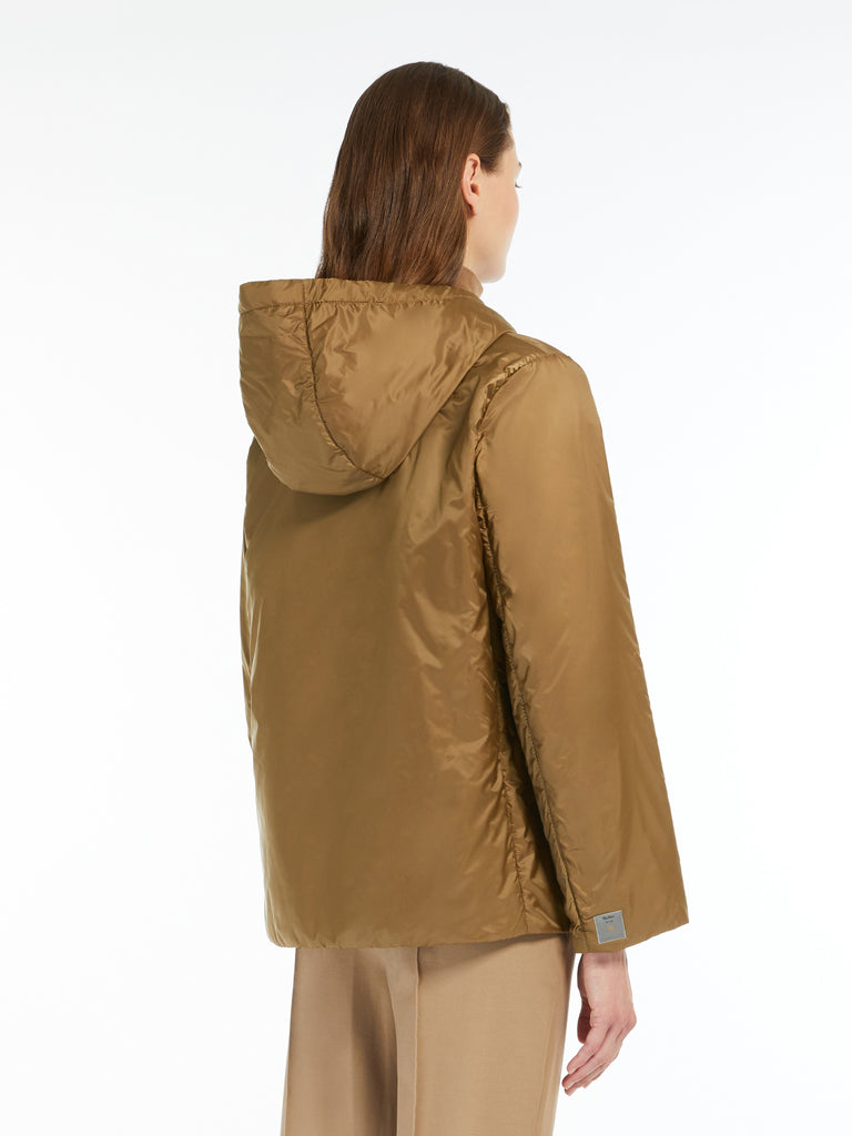 Padded, hooded jacket in water-repellent canvas