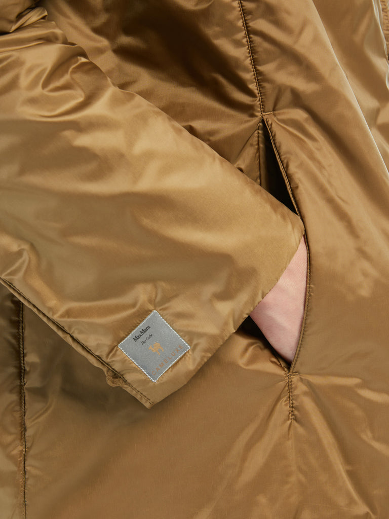 Padded, hooded jacket in water-repellent canvas
