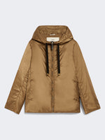 Padded, hooded jacket in water-repellent canvas