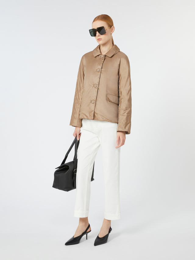 max mara padded jacket in water-repellent canvas for women