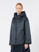 Oversized Padded Jacket In Water-Repellent Canvas for Women - Midnightblue - Max Mara KSA