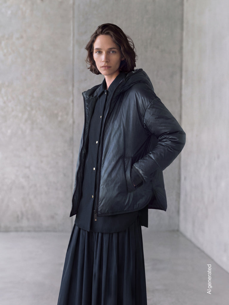 max mara oversized padded jacket in water-repellent canvas