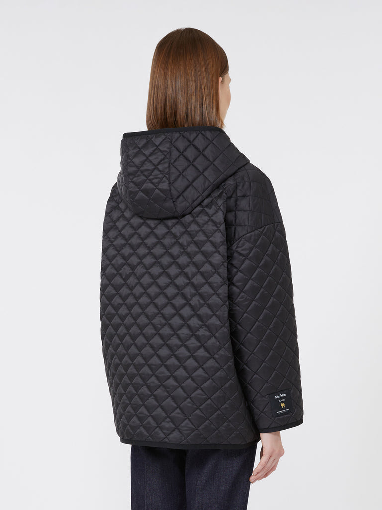 Reversible padded jacket in water-repellent canvas