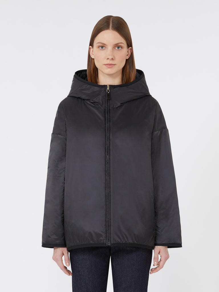 Reversible padded jacket in water-repellent canvas