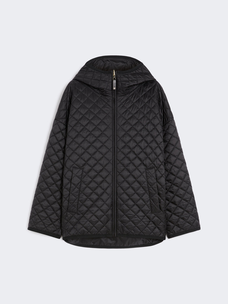 Reversible padded jacket in water-repellent canvas