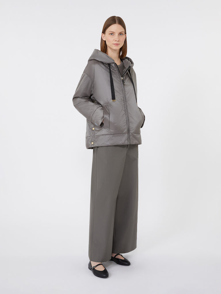 Padded, hooded jacket in water-repellent canvas