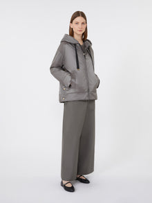 Padded, hooded jacket in water-repellent canvas