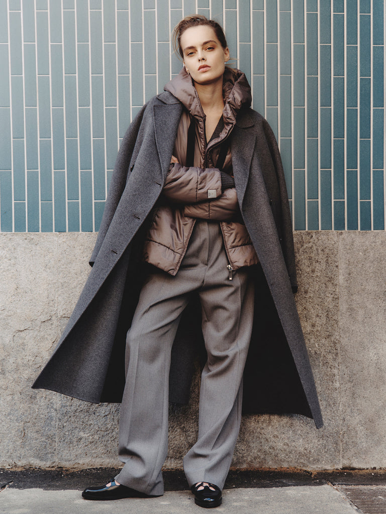 Padded, hooded jacket in water-repellent canvas