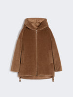 Reversible alpaca and wool padded jacket