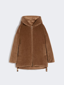 Reversible alpaca and wool padded jacket