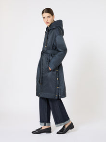 Water-Repellent Canvas Padded Parka for Women - Midnightblue - Max Mara KSA