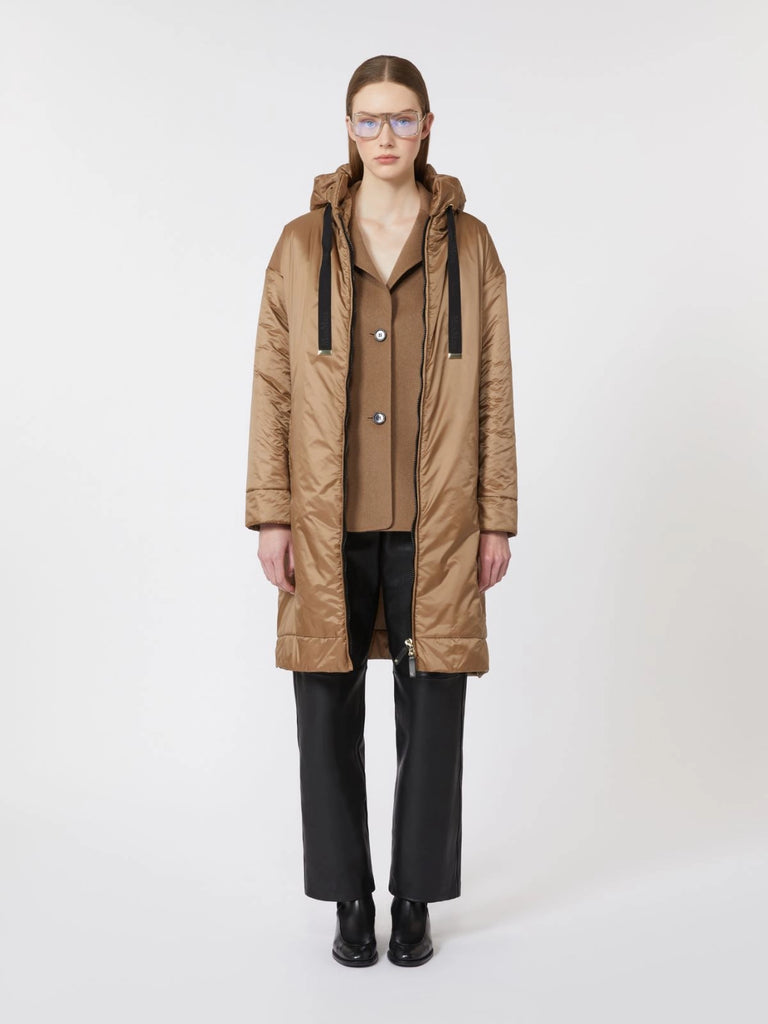 max mara water-repellent canvas padded parka