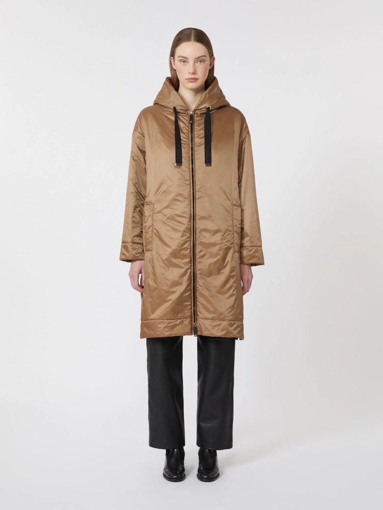 max mara water-repellent canvas padded parka