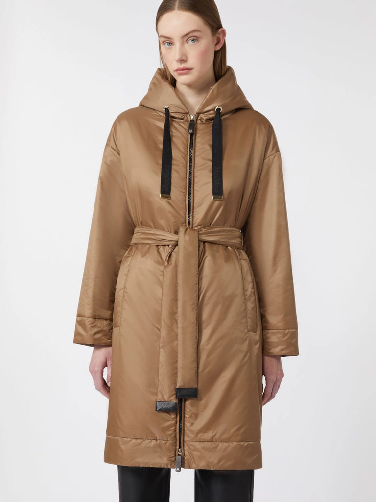 max mara water-repellent canvas padded parka