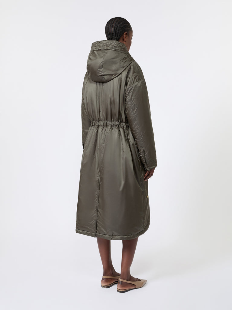max mara long, reversible padded parka in radzmir and water-repellent canvas