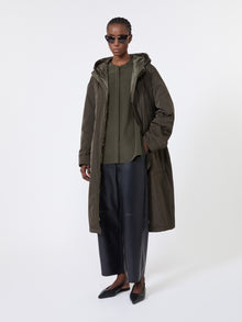 Long, Reversible Padded Parka In Radzmir And Water-Repellent Canvas for Women - Kaki - Max Mara KSA