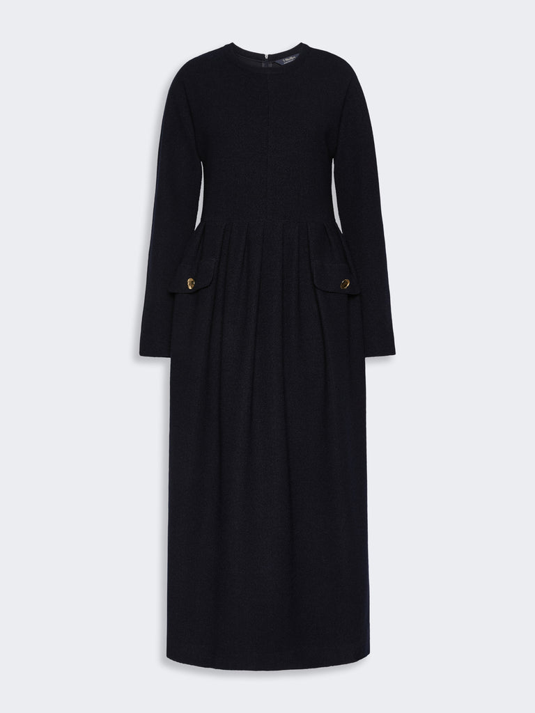 max mara فستان من الجيرسيه بمظهر بوكليه