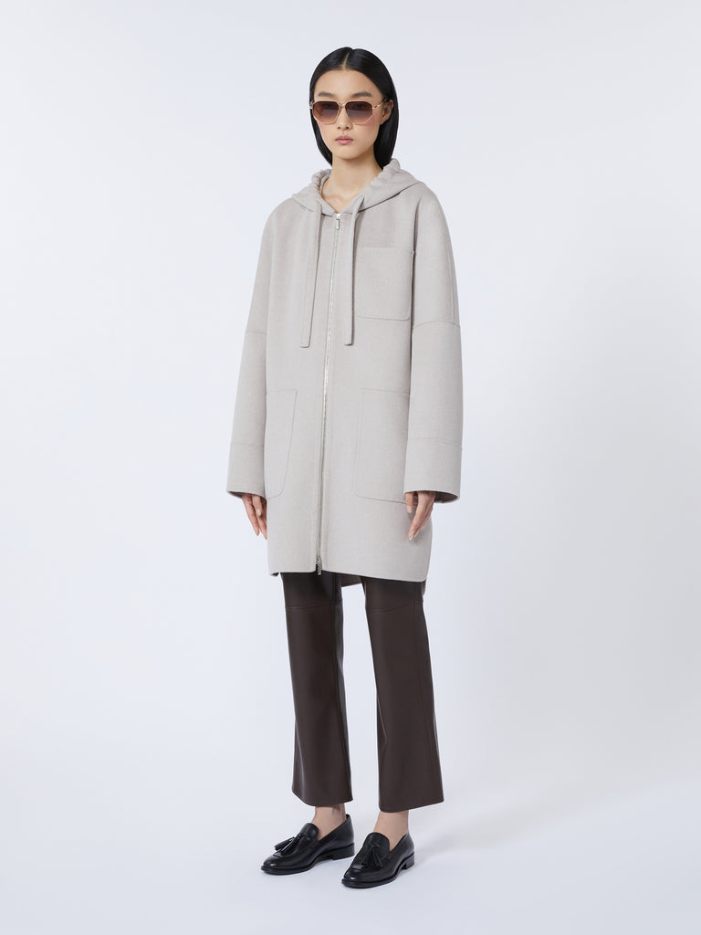 Slim-fit coated fabric trousers