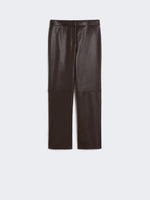 Slim-fit coated fabric trousers