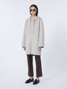 Slim-fit coated fabric trousers